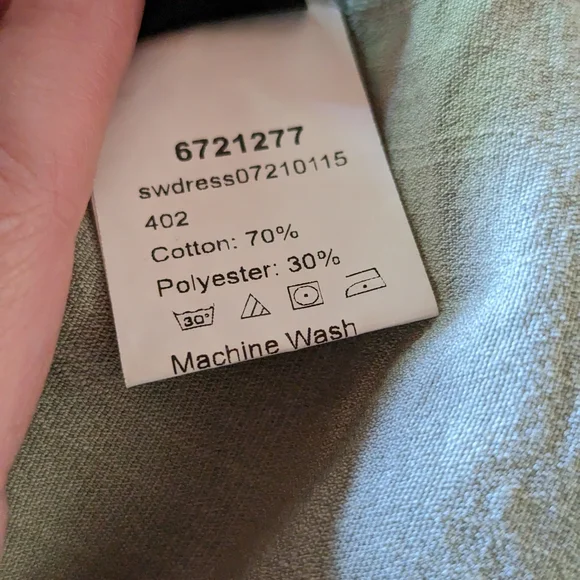 SHEIN sage green peasant dress, Size XS - 3 for 20$ - Picture 7 of 7